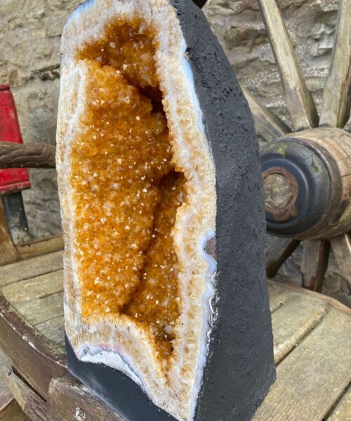 Tall Citrine Geode 355 Crystal Cluster Druzy Premium Grade 27.12kg H45xW23xD25cm - Image 6