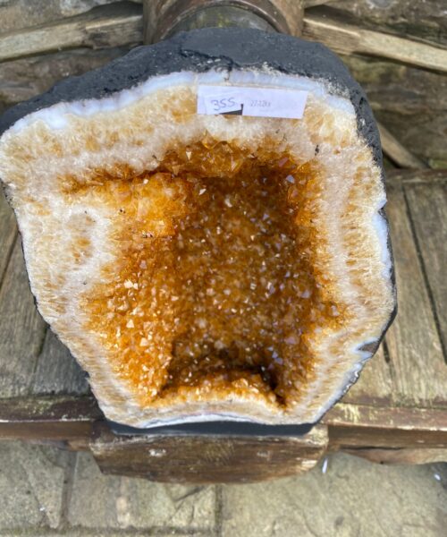 Tall Citrine Geode 355 Crystal Cluster Druzy Premium Grade 27.12kg H45xW23xD25cm - Image 7
