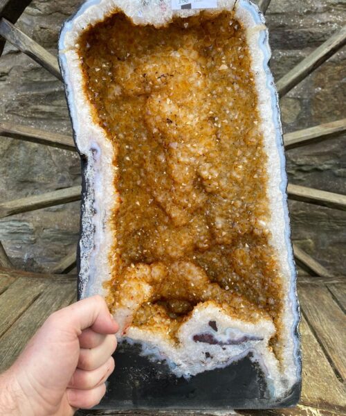 Alternative view of Citrine Geode 356 Crystal Cluster Druzy Premium Grade 23.75kg H43xW25xD22cm