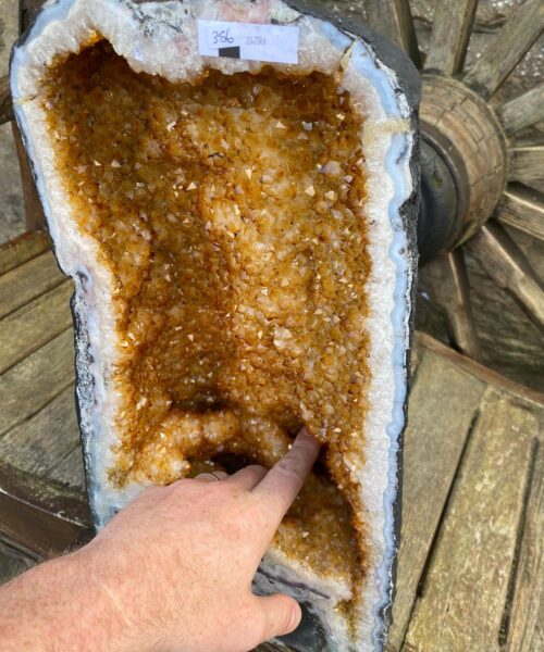Citrine Geode 356 Crystal Cluster Druzy Premium Grade 23.75kg H43xW25xD22cm - Image 3