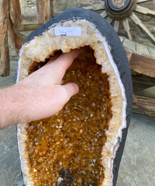 Tall Citrine Geode 362 Crystal Cluster Druzy Premium Grade 49.75kg H67xW29xD27cm - Image 4