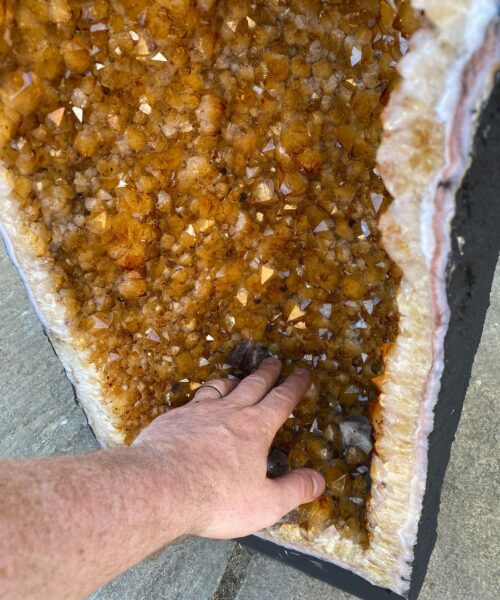 Tall Citrine Geode 362 Crystal Cluster Druzy Premium Grade 49.75kg H67xW29xD27cm - Image 5