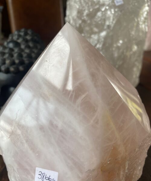 HUGE Extra Large Tall Point 10 Premium Rose Quartz Pink Crystal Quartz 3866g H22xW13xD11cm - Image 4
