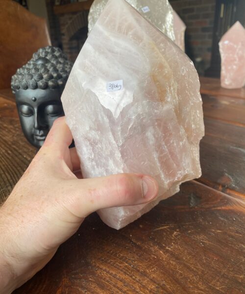 HUGE Extra Large Tall Point 10 Premium Rose Quartz Pink Crystal Quartz 3866g H22xW13xD11cm - Image 6