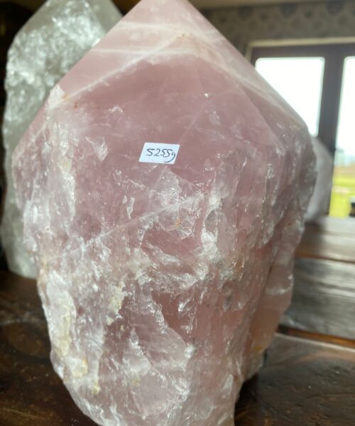 Alternative view of HUGE Extra Large Tall Point 12 Premium Rose Quartz Pink Crystal Quartz 5255g H22xW15xD13cm