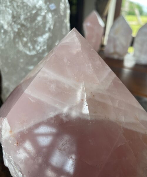 HUGE Extra Large Tall Point 12 Premium Rose Quartz Pink Crystal Quartz 5255g H22xW15xD13cm - Image 3