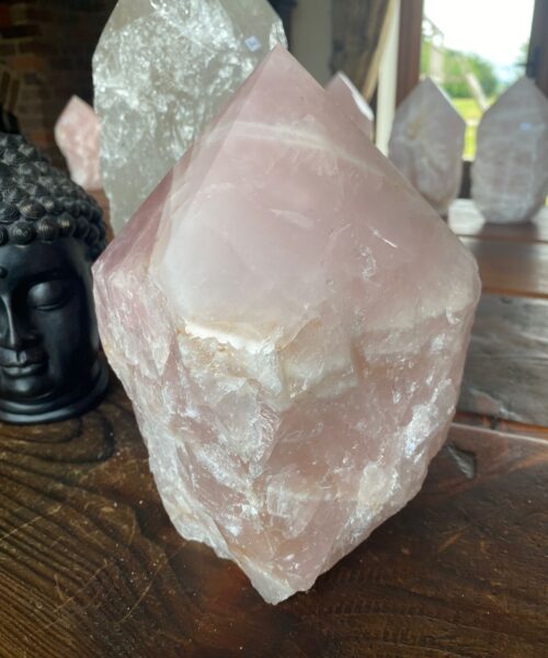 HUGE Extra Large Tall Point 12 Premium Rose Quartz Pink Crystal Quartz 5255g H22xW15xD13cm - Image 5