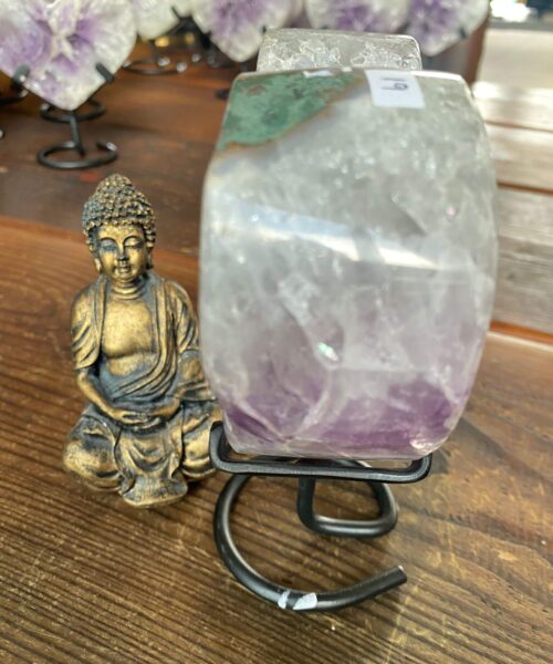 Extra Large – Huge Amethyst Heart 19 Iron Base Purple Quartz Geode Crystal 1.581kg H16.5xW15xD4.5cm - Image 5