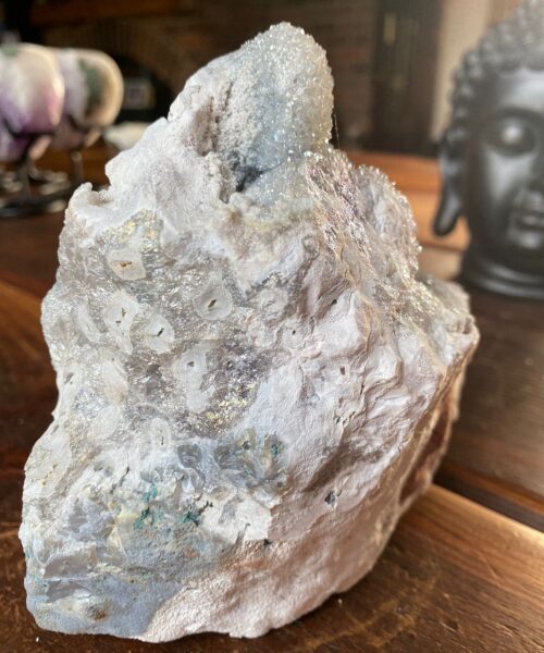 Large Premium High Grade Special Amethyst Angel Aura Druzy 2 Mini Geode Cluster Piece 1.342kg H13xW9xD13cm - Image 5