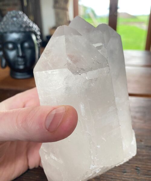 Large Premium Rare Clear White Rock Crystal Cluster 2 - 1.225kg H8xW15xD8cm - Image 12