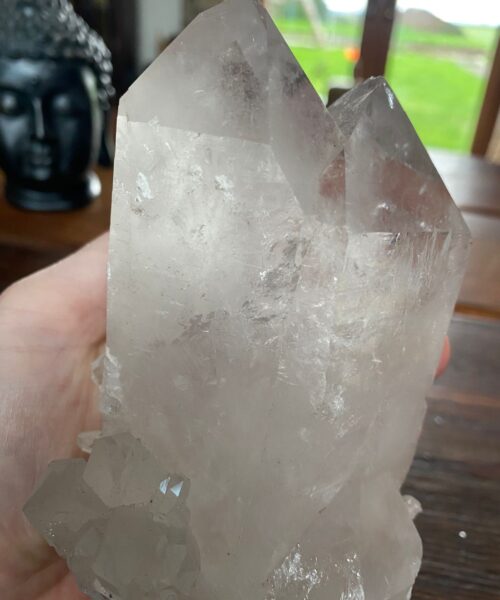 Large Premium Rare Clear White Rock Crystal Cluster 2 - 1.225kg H8xW15xD8cm - Image 13