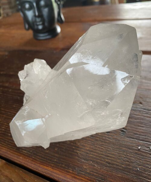 Alternative view of Large Premium Rare Clear White Rock Crystal Cluster 2 - 1.225kg H8xW15xD8cm