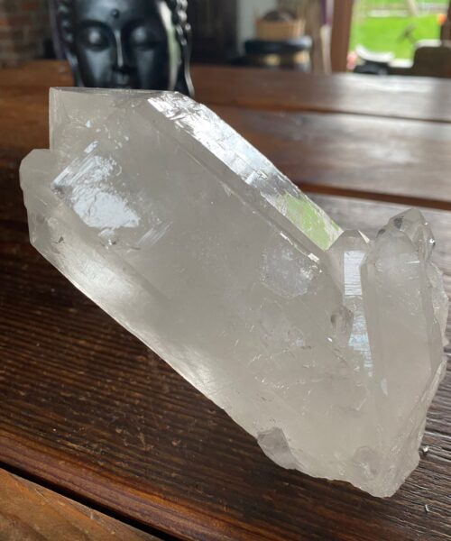 Large Premium Rare Clear White Rock Crystal Cluster 2 - 1.225kg H8xW15xD8cm - Image 6