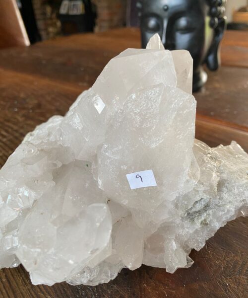 Alternative view of HUGE Premium Rare Clear White Rock Crystal Cluster 9 - 1.825kg H10xW17xD16cm