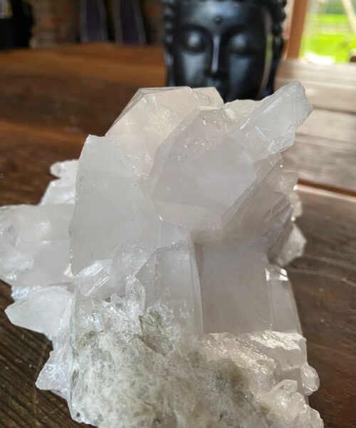 HUGE Premium Rare Clear White Rock Crystal Cluster 9 - 1.825kg H10xW17xD16cm - Image 3