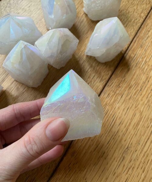 Premium Angel Aura Crystal Clear Quartz Point Tower approx. 100g-200g - H8 x W7cm Picked at Random - Image 13