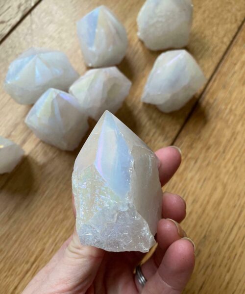Premium Angel Aura Crystal Clear Quartz Point Tower approx. 100g-200g - H8 x W7cm Picked at Random - Image 14