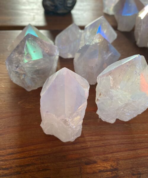 Premium Angel Aura Crystal Clear Quartz Point Tower approx. 50-100g - H6 x W5cm Picked at Random