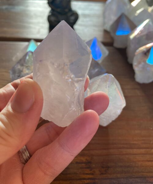 Premium Angel Aura Crystal Clear Quartz Point Tower approx. 50-100g - H6 x W5cm Picked at Random - Image 7