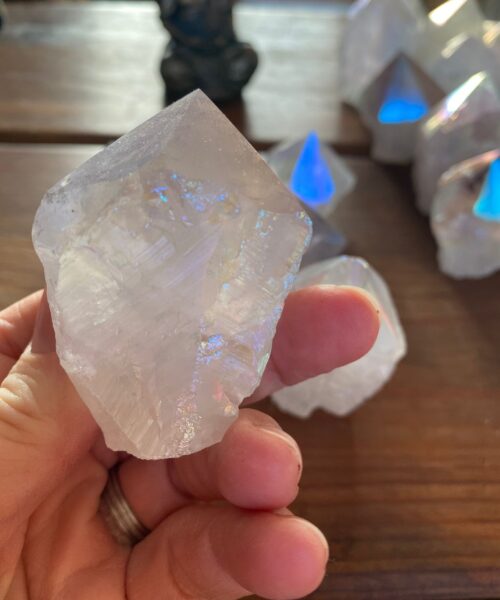 Premium Angel Aura Crystal Clear Quartz Point Tower approx. 50-100g - H6 x W5cm Picked at Random - Image 6