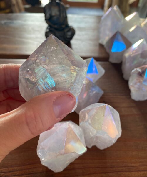 Premium Angel Aura Crystal Clear Quartz Point Tower approx. 50-100g - H6 x W5cm Picked at Random - Image 5