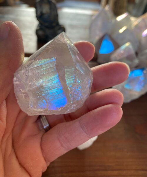 Premium Angel Aura Crystal Clear Quartz Point Tower approx. 50-100g - H6 x W5cm Picked at Random - Image 4