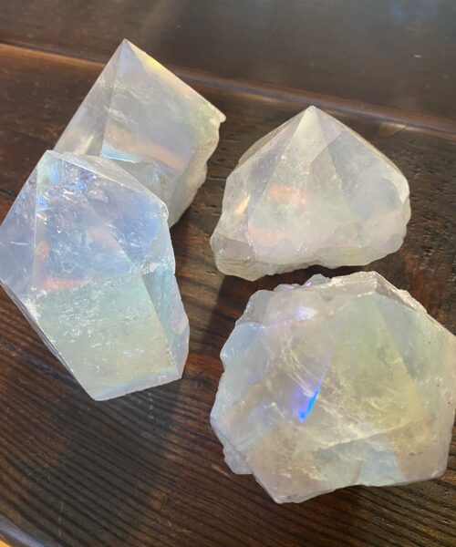 Premium Angel Aura Crystal Clear Quartz Point Tower approx. 500-600g