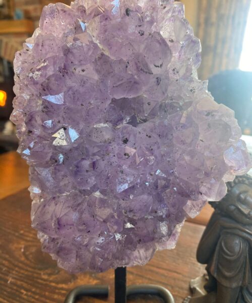 HUGE / Large Premium High Grade Amethyst Druzy 26 Geode Cluster Piece on Iron Base 1.649g H23xW13xD6cm - Image 11