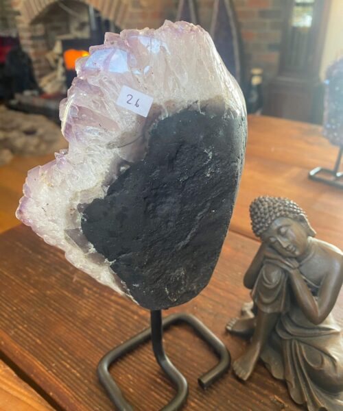 HUGE / Large Premium High Grade Amethyst Druzy 26 Geode Cluster Piece on Iron Base 1.649g H23xW13xD6cm - Image 8