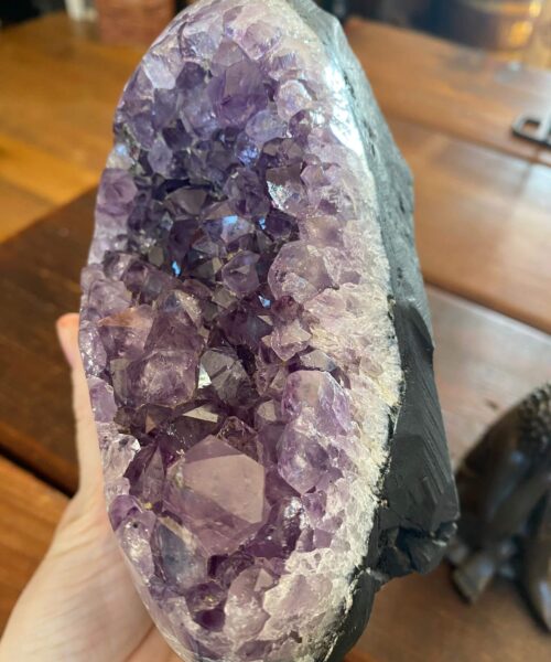 HUGE / Large Premium High Grade Amethyst Druzy 30 Geode Cluster Piece on Iron Base 2.057g H22xW11xD12cm - Image 3