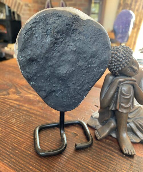 Large Premium High Grade Amethyst Druzy 35 Geode Cluster Piece on Iron Base 932g H16xW9xD6cm - Image 8