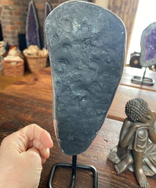 HUGE / Large Premium High Grade Amethyst Druzy 36 Geode Cluster Piece on Iron Base 1.504g H23xW8xD7.5cm - Image 6