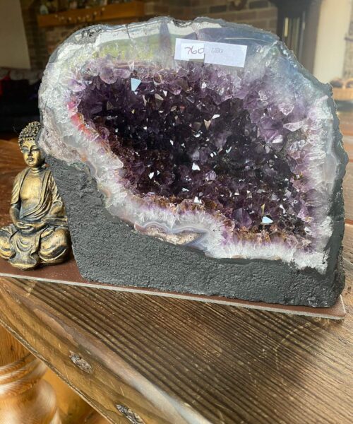 Amethyst Crystal Geode 760 Premium Queen Grade 7.03kg H18xW21xD16cm - Image 12