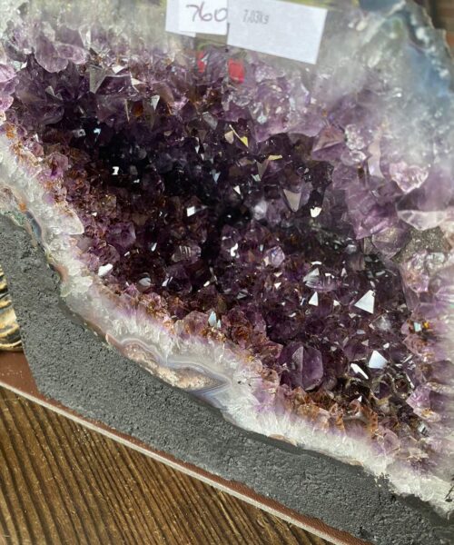 Amethyst Crystal Geode 760 Premium Queen Grade 7.03kg H18xW21xD16cm - Image 8