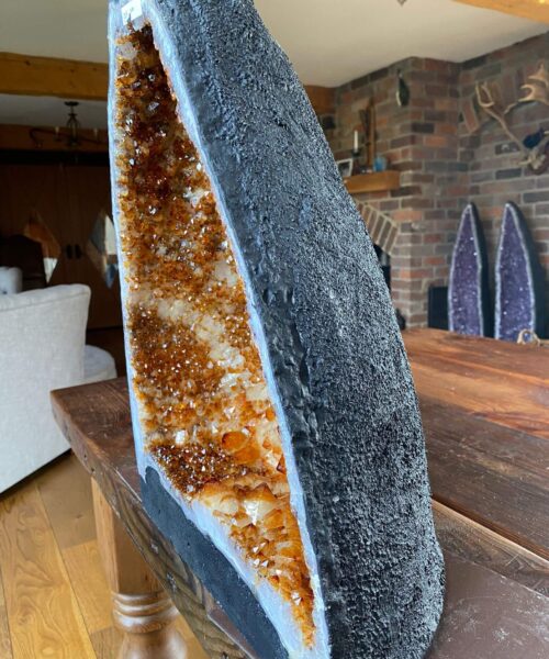 Tall Citrine Geode 388 Crystal Cluster Druzy Premium Grade 24.24kg H48xW36xD22cm - Image 3
