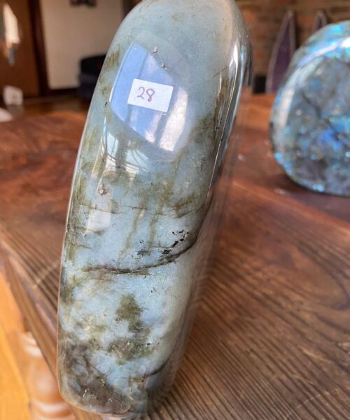 HUGE Blue Labradorite Freeform 28 Self Standing Healing Crystal Natural Polished Crystal Gem 4.728kg – H19xW20xD6cm - Image 12