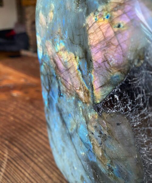 HUGE Blue Labradorite Freeform 29 Self Standing Healing Crystal Natural Polished Crystal Gem 4.207kg – H21xW20xD5cm - Image 5