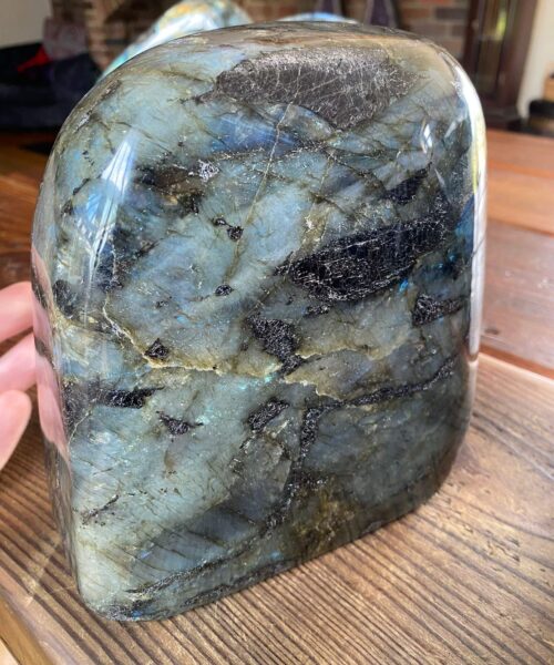 HUGE Blue Labradorite Freeform 30 Self Standing Healing Crystal Natural Polished Crystal Gem 6.550g – H16xW15xD9cm - Image 7