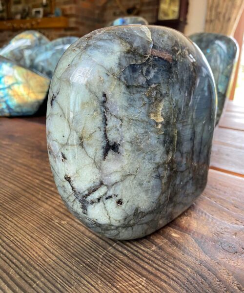 HUGE Blue Labradorite Freeform 37 Self Standing Healing Crystal Natural Polished Crystal Gem 2.907g – H15xW16xD6cm - Image 7