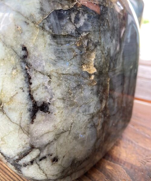 HUGE Blue Labradorite Freeform 37 Self Standing Healing Crystal Natural Polished Crystal Gem 2.907g – H15xW16xD6cm - Image 6