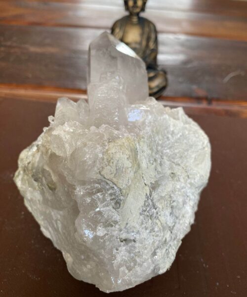 Large Premium Rare Clear White Rock Crystal Cluster 15 - 1.007kg H9xW10xD11cm - Image 8