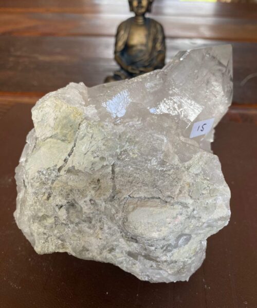 Large Premium Rare Clear White Rock Crystal Cluster 15 - 1.007kg H9xW10xD11cm - Image 7