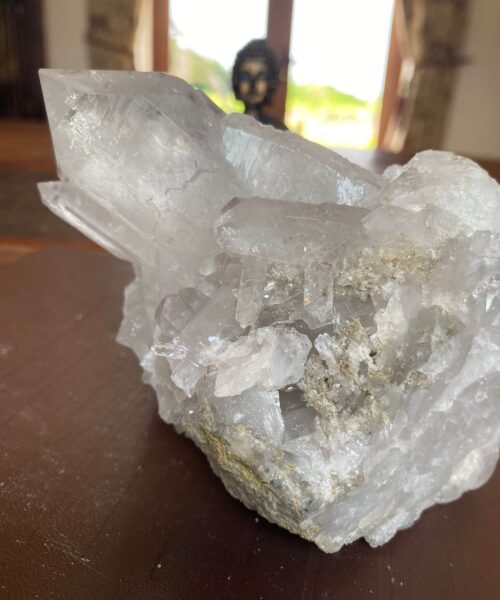 Large Premium Rare Clear White Rock Crystal Cluster 15 - 1.007kg H9xW10xD11cm - Image 4