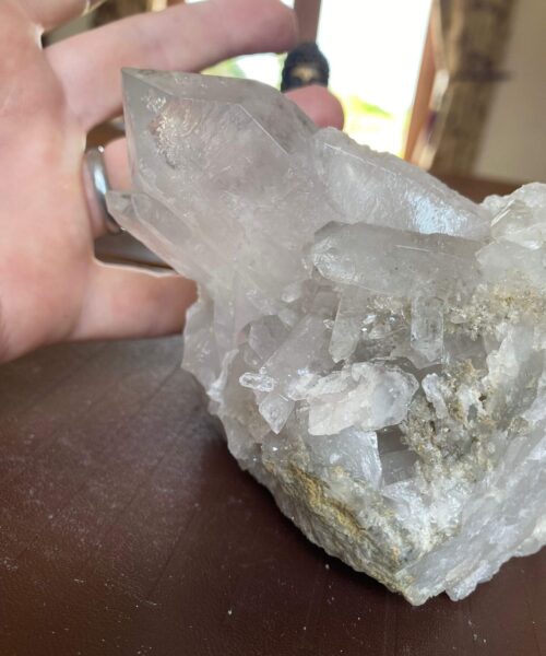 Large Premium Rare Clear White Rock Crystal Cluster 15 - 1.007kg H9xW10xD11cm - Image 3