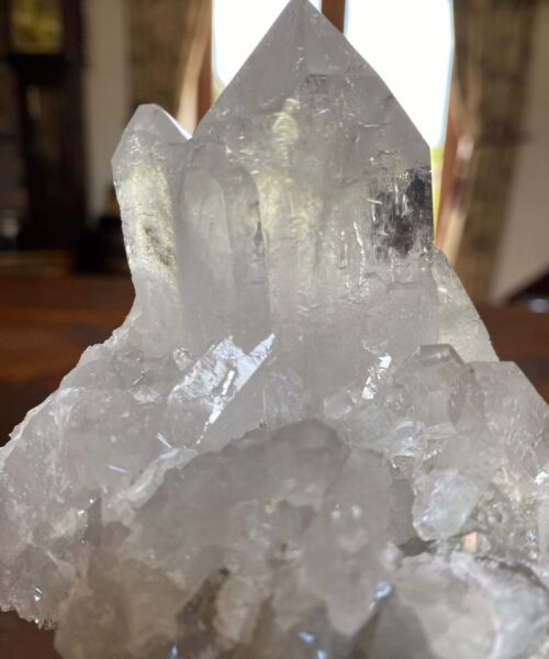 Large Premium Rare Clear White Rock Crystal Cluster 15 - 1.007kg H9xW10xD11cm - Image 2