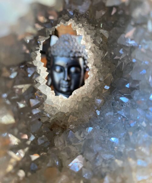 Premium High Grade Amethyst Angel Aura Geode on Stand 1 Mini Geode 3.022kg H25xW13xD14cm - Image 11