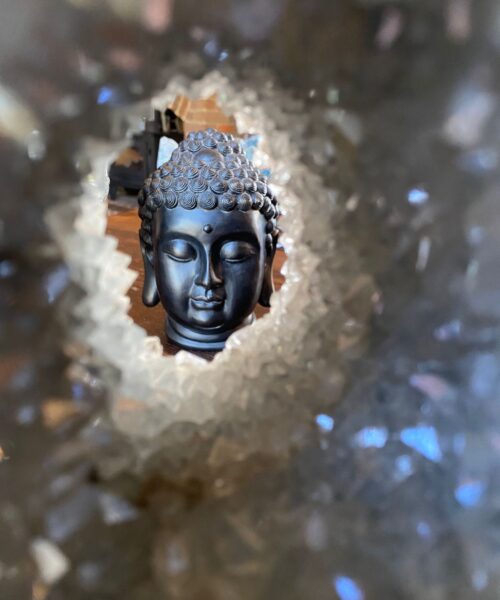 Premium High Grade Amethyst Angel Aura Geode on Stand 1 Mini Geode 3.022kg H25xW13xD14cm - Image 10