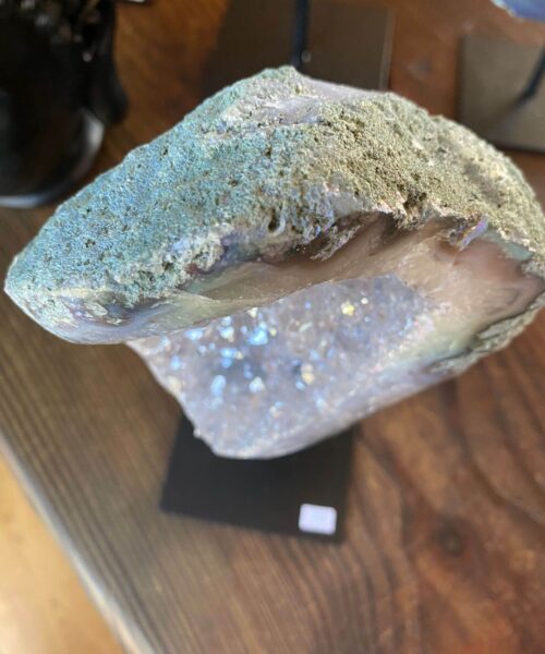 Alternative view of Premium High Grade Amethyst Angel Aura Geode on Stand 10 Mini Geode 973g H19xW12xD7cm