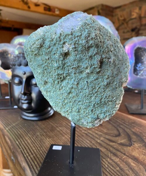 Premium High Grade Amethyst Angel Aura Geode on Stand 10 Mini Geode 973g H19xW12xD7cm - Image 7