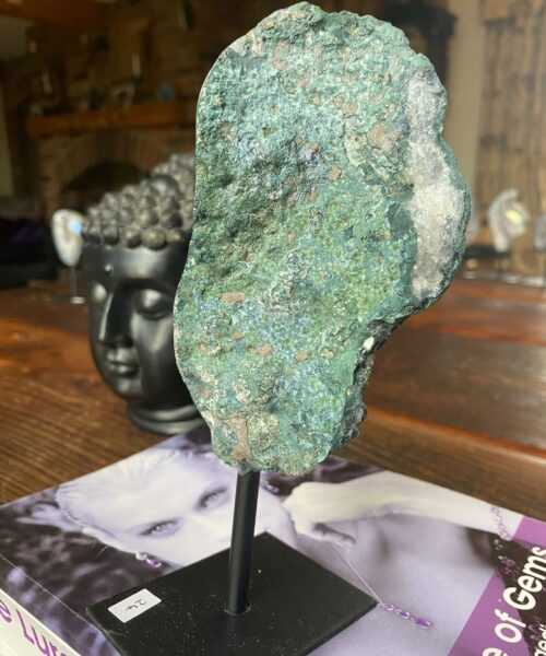 Premium High Grade Amethyst Angel Aura Geode on Stand 24 Mini Geode 309g H17xW6xD7cm - Image 8